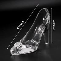 Zapatos de tacón alto de cristal para decoración del hogar, figuritas, miniaturas, adorno, regalo de cumpleaños, Cenicienta, boda - details 5