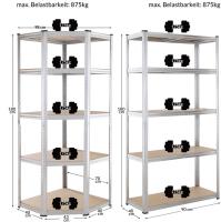 3X Estantería Metálica Esquinera Metal Estante Carga Pesada 875kg/Estante Taller 180x70x40cm - details 4