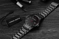 Premium lujo 2018 cuarzo creativo Vogue rojo y negro banda de acero inoxidable hombres de negocios relojes de primeras marcas De Luxo impermeable Dropshipping - details 9