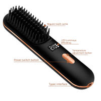 Alisador de pelo inalámbrico recargable Mini alisador de pelo Rollo de iones negativos Alisado de doble propósito Alisado de cabello rizado Multifunción - details 3