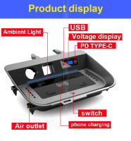 Cargador inalámbrico 15W QI para coche Accesorios de carga rápida para Teléfono Móvil Compatible con Toyota Rav4 XA50 Producto normal Fabricado en China - details 3
