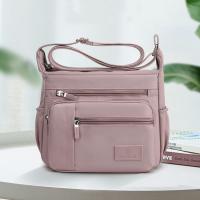 Bolso de hombro de nailon con múltiples bolsillos, bolso cruzado ligero de Color sólido a la moda, bolso portátil de estilo coreano con múltiples bolsillos con cremallera - details 10