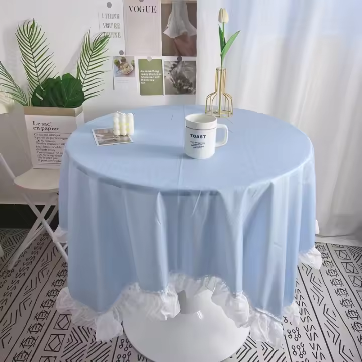 Mantel con estampado Retro wer, cubierta de comedor INS, mantel de escritorio de comedor con borde de encaje, manteles para fiestas y banquetes - 1