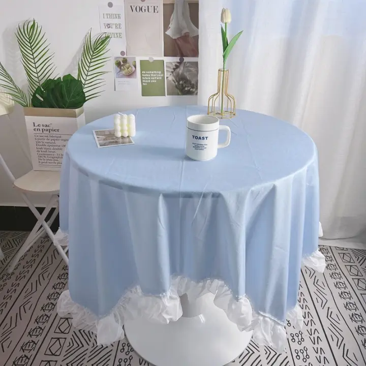Mantel con estampado Retro wer, cubierta de comedor INS, mantel de escritorio de comedor con borde de encaje, manteles para fiestas y banquetes - 1