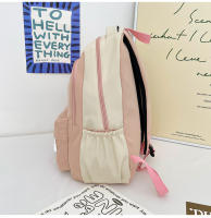 Mochila escolar Harajuku Original para estudiantes, Color contrastante, dulce y versátil de gran capacidad para hombres - details 2