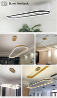 TOMAXIN-Luz LED colgante para comedor, sala de estar, dormitorio, lámpara de araña ovalada, 100CM - details 1
