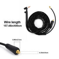 Antorcha de Soldadura TIG HZXVOGEN 4M WP26V Manguera Suave Conector Rápido 35-50 - details 0