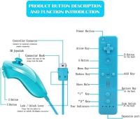 1 juego de mandos con controladores nunchuck Para mandos de juegos Wii Para juegos gamepads inalámbricos con Motion Plus - details 1