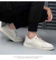 Primera capa de cuero de vaca zapatos de los hombres zapatos de cuero 2025 de los hombres de cuero genuino hechos a mano zapatos casuales de un pedal de cuero suave suela suave zapatos Doudou. - details 21