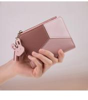 Cartera de cuero PU para mujer, monederos de cuero, tarjetero, monederos portátiles plegables para mujer - details 0