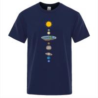 Camiseta con Estampado de Planetas del Sistema Solar para Hombre, Prenda Holgada, Manga Regular, Diseño Cósmico, Ropa de Moda, Informal, Gran Tamaño - details 19