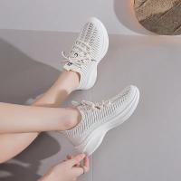 Zapatillas de deporte a la moda para mujer, zapatos informales de malla transpirable con tejido de mosca, suela suave hueca, para exteriores - details 15