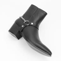 Botas de moda para hombre con cadena y tacón alto. - details 5