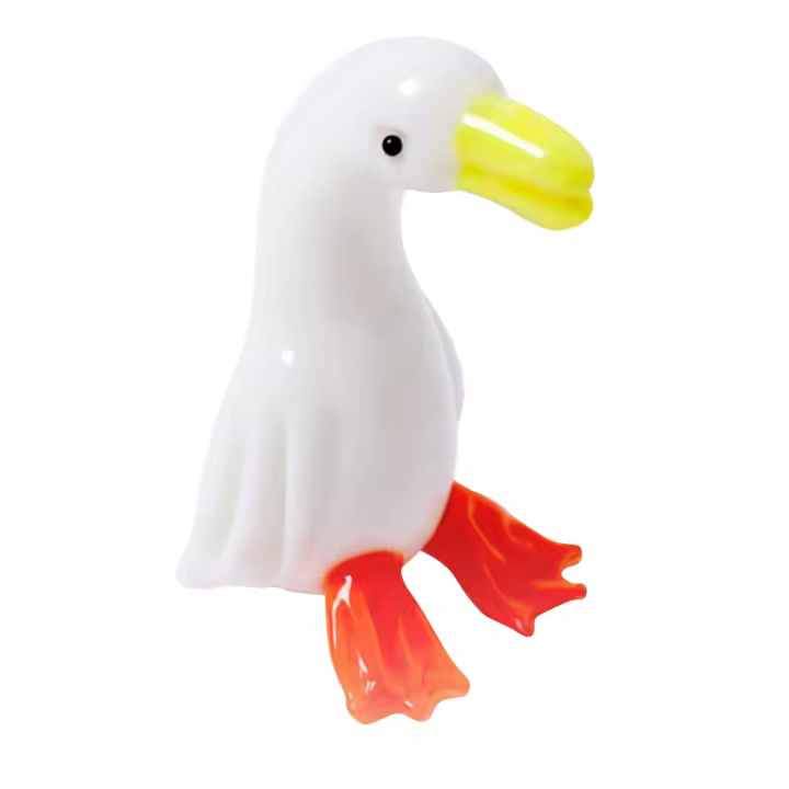 Adornos de escritorio de pato de animales lindos, artesanías de vidrio, adornos pequeños - 1