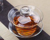 Taza grande de vidrio transparente de tres talentos, juego, tazón de té individual resistente al calor con tapa - details 11