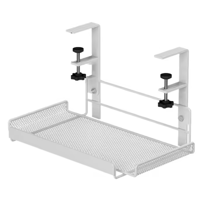 Bandeja de gestión de cables para debajo del escritorio, almacenamiento de estación de trabajo, cesta de bandeja de cables de Metal, escritorio de pie para oficina y hogar estilo 1 - 1