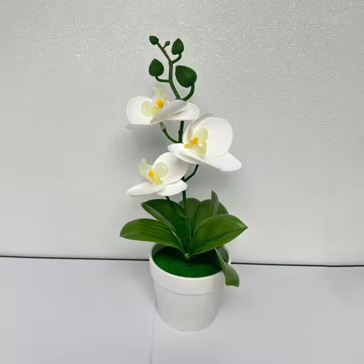 Nueva orquídea mariposa simulada de 26cm, regalos DIY, bonsái de orquídea Artificial, bonsái de flores artificiales para oficina interior y exterior - 1