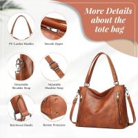 Bolso de Hombro para Mujer, Bandolera de Cuero PU, informal, Gran Capacidad - details 9