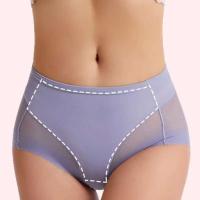 Ropa interior de mujer de cintura alta sin costuras con control abdominal, levantamiento de cadera, ropa interior invisible de seda helada - details 9