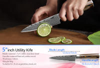 Cuchillo de Cocina de Acero Inoxidable de Alto Carbono 7CR17 Cuchillo de Chef de Estilo Japonés para Carne, Verduras, Frutas, Pescado Cocina y Dining - details 6