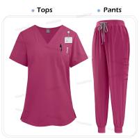 Ropa médica para mujer, conjuntos de Jogger, pantalones de enfermería, bata quirúrgica, uniformes médicos de alta calidad, uniforme de belleza al por - details 12