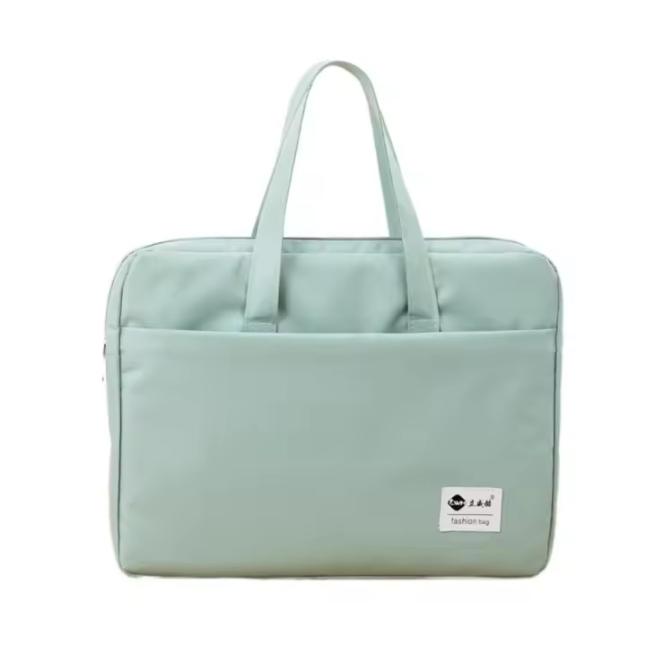 Bolsa de almacenamiento de documentos de gran capacidad, organizador de archivos A4 de tela Oxford de doble capa con asa, bolsa de almacenamiento de libros impermeable - 1