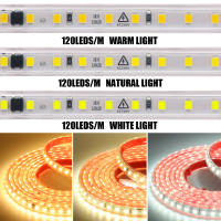 Tira de luces LED a prueba de agua, lámpara de cinta Flexible con IC, 220V de CA, IP65, 2835, 120LED/M, para decoración de armario y armario del hogar, 0,5 M-40M - details 5