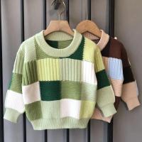 Suéter de punto para niños, suéter de fondo suelto a cuadros de Edición coreana para primavera y otoño, abrigo, suéter de invierno para bebé - details 1
