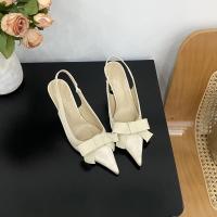 Stiletto tacones altos bolsa francesa cabeza sandalias zapatos de hadas nuevo temperamento arco puntiagudo solo zapatos - details 29