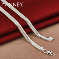 Collar de cadena de serpiente para mujeres y hombres, joyería de plata, 6 mm, 16-24 pulgadas - details 3