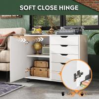Cómoda con puerta, gabinete de almacenamiento móvil, soporte para impresora para oficina en casa - details 3