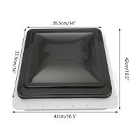Ventilador de techo para autocaravana, ventilación tragaluz, 42cm x 42cm, a prueba de polvo - details 1