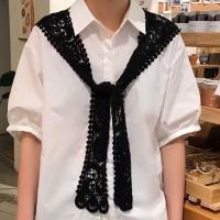 Chal de punto de Color sólido, corbata de encaje, mantiene el calor, chal de lana, blusa, hombros, accesorios de ropa Unisex - details 0