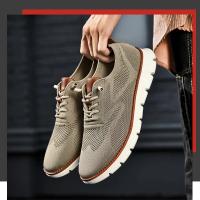 Zapatos ligeros para caminar para hombre, Zapatillas de malla transpirables, informales, para exteriores - details 1