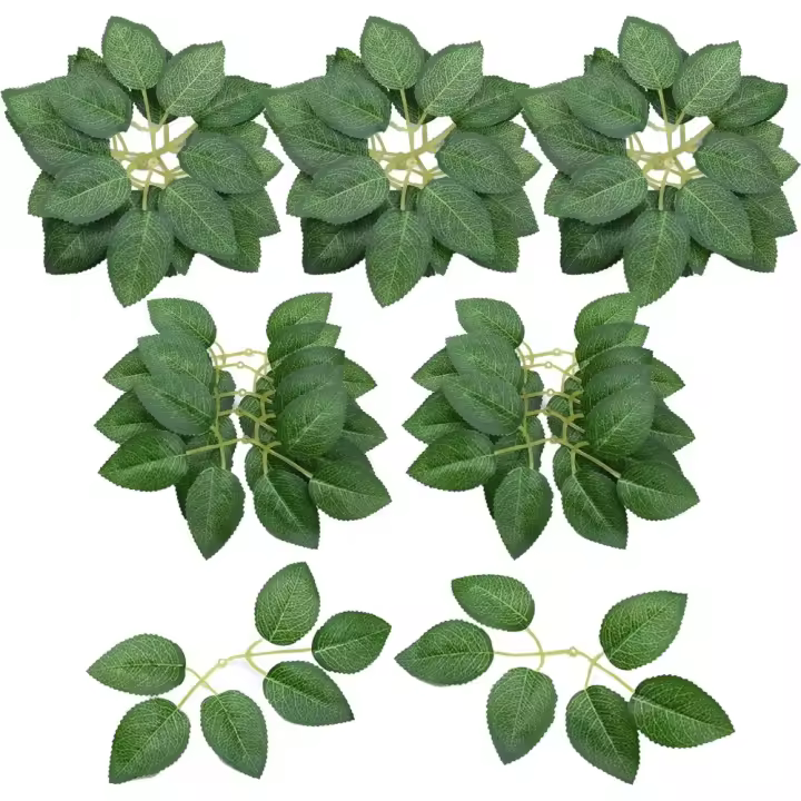 Hojas Artificiales de Seda Hojas Verdes Artificiales para Decoraciones de Boda y Fiestas DIY - 1