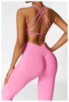 Conjunto de Yoga 2 Piezas Deporte para Mujeres Ropa de Gimnasio con Sujetador Deporte Mallas Cintura Alta Shorts Yoga Leggings Traje de Fitness Material Exterior de Nylon - details 23