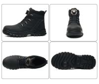 Botas de trabajo con punta de acero inoxidable, zapatos de seguridad resistentes a golpes y golpes, botas de moto impermeables para hombre - details 30