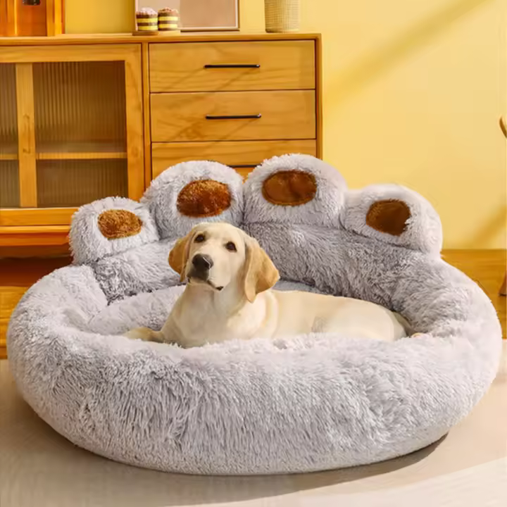 Cama de Mascota Grande Sofá Redondo para Perros Cama de Almacén para Mascotas Pequeñas - 1