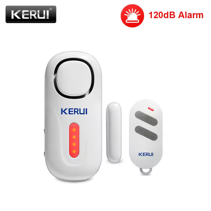 Sistema de Garaje Inteligente para el Hogar KERUI con Control Remoto Alarma de Seguridad para Puertas y Ventanas Sensor de Ladrón PIR Magnético 120DB con Luz LED - 1