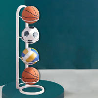 Estante de almacenamiento de Bolas Vertical para interiores, estante de almacenamiento de baloncesto de Metal para el hogar, sala de estar - details 1