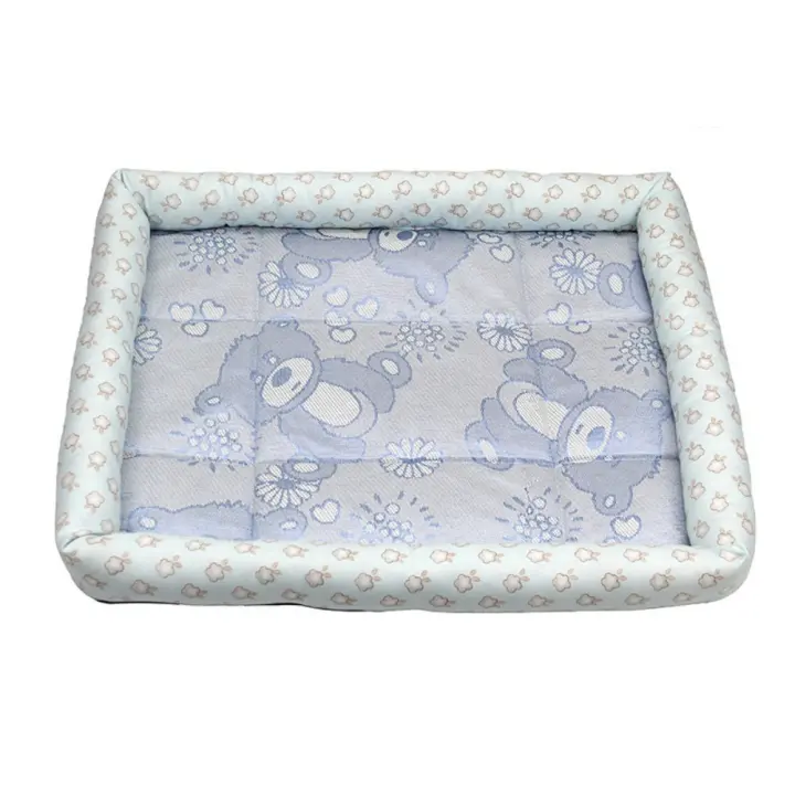 Cama de refrigeración portátil para perros de seda de hielo, cómoda y suave estera fresca para mascotas, almohadilla de verano antideslizante e impermeable para mascotas - 1