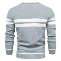 Nueva Suéter De Otoño Para Hombre Con Cuello Redondo Y Mangas Largas Patchwork Caliente Y Delgado Moda Casual Ropa De Hombre - details 3
