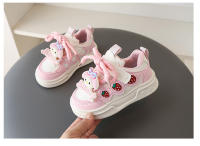 Zapatos de tablero para niñas primavera y otoño nuevos zapatos deportivos de cuero para niñas estudiantes Velcro casual compañeros de clase zapatos de dibujos animados - details 12