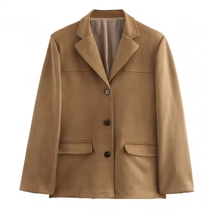 Ropa de mujer europea y americana, superventas en AliExpress, chaqueta de tela de ante Retro - 1