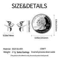 Pendientes de plata de ley 925 para mujer, aretes con forma de libélula y pájaro, joyería fina para boda, novedad - details 16