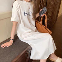 Vestido de talla grande Ins Sle de manga corta, novedad de verano para mujer, holgado, adecuado para uso diario, Idle Sle, longitud media, Le... - details 1