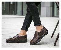 Zapatos de Cuero Genuino para Hombre Mocasines Suaves y Cómodos Calzado Plano Casual - details 10
