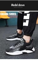 Deportes informales de caña alta para hombre con parte superior transpirable de malla de PU y suela de goma para papá grande, adecuados para zapatos de estilo para caminar - details 8