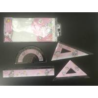 4 unids/set lindo unicornio animal regla recta transportador estudiantes matemáticas geometría reglas triangulares de plástico conjunto niños papelería regalo - details 2