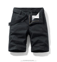 Shorts De Verano Para Hombre 100% Algodón Sólido Calidad Superior Ropa Social Casual Bermudas Sueltas De Lujo En Caqui Joggers De Perna Larga Cierre De Cremallera - details 6